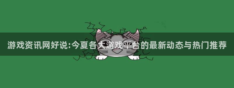 奇亿娱乐app：游戏资讯网好说:今夏各大游戏平台的最新动态与